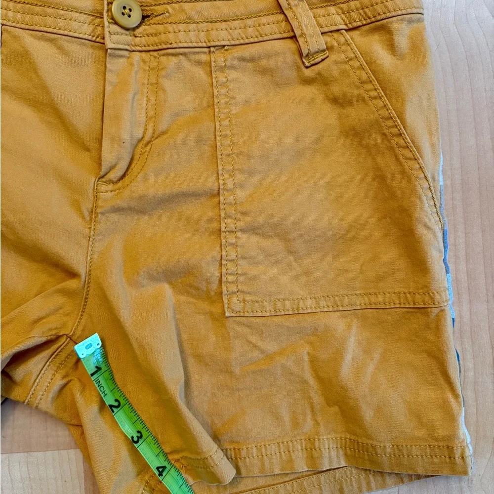 Prana Women’s mustard yellow shorts Size 6 - Picture 5 of 8